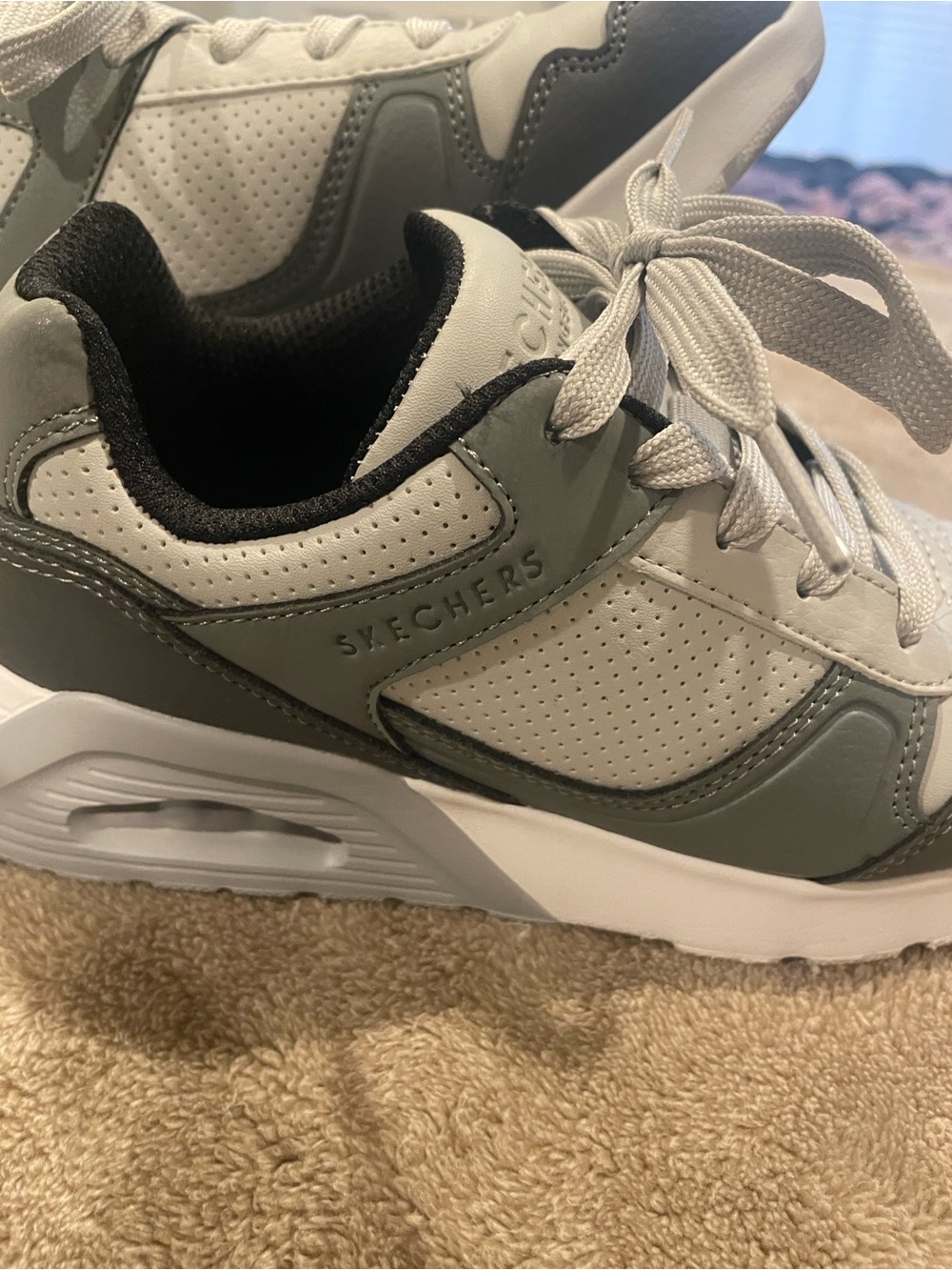 Skechers Kids Gray, White and Black Sport Sneakers